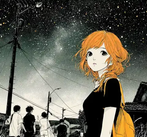 科幻题材漫画封面卡，冷色调机械元素